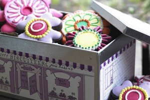 Biscuiteers Hand Iced Flower Power Biscuits in a Gift Tin