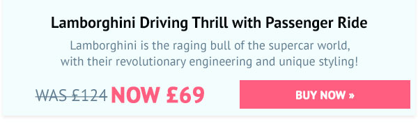 Lamborghini Driving Thrill with Passenger Ride - Was £124, Now £69